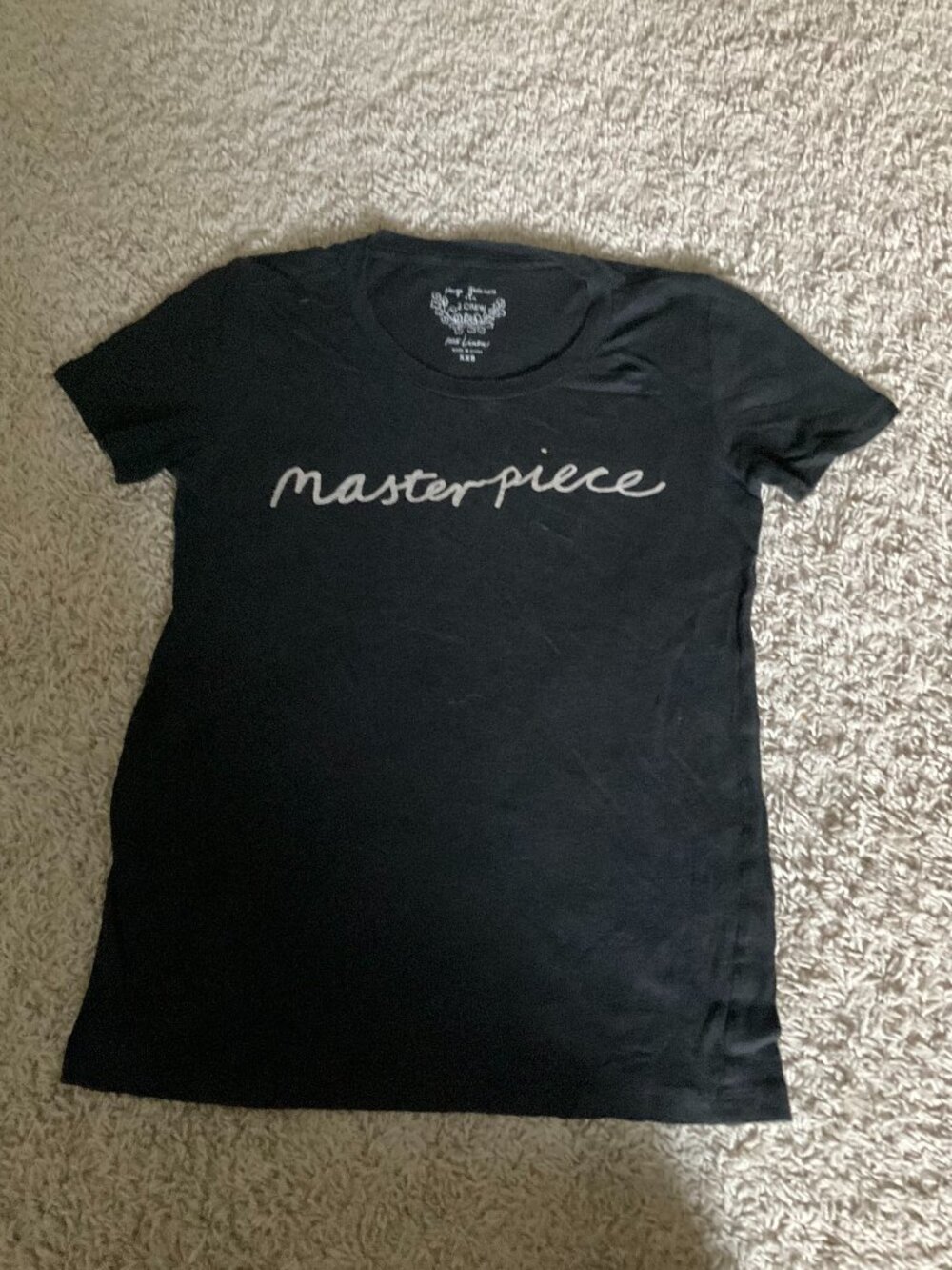 HUGO GUIMMES FOR J.CREW linen t-shirt masterpiece. SIZE: xXS. COLOR: black.